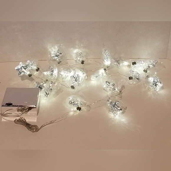 dennis basso | Holiday | 9 Led Mercury Glass Star Light Strand W Timer ...